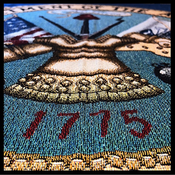 MOHAWK 🌟🌟USA🌟🌟TAPESTRY THROW BLANKET ~ U.S. ARMY - Picture 1 of 7